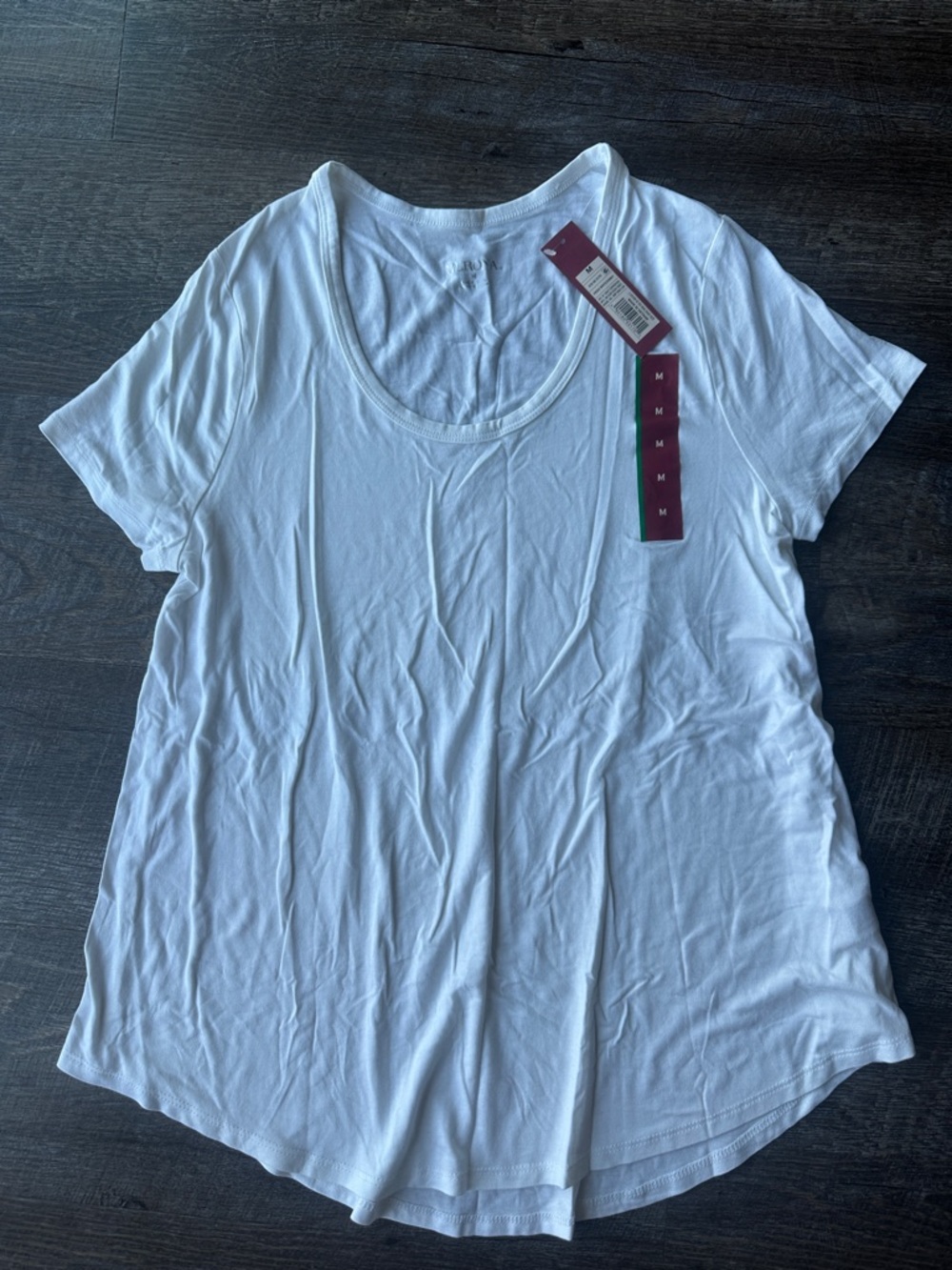 Merona White Scoop-Neck Short Sleeve Tee